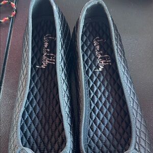 Sam & Libby Black Quilted Flats